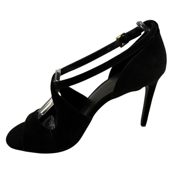 Michael Kors Suede Strappy Pumps Black Size 7.5 M‎ NWB - Picture 1 of 11